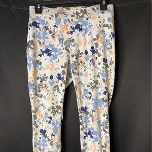 June & Daisy Paint Splatter Denim Capri – Multicolor – Small – Stretch Waist